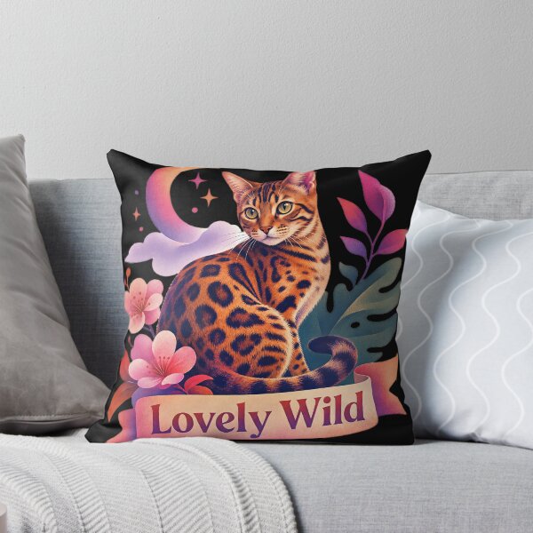 Item preview, Lovely Wild – Romantic Folk Art Bengal Cat designed and sold by Bengoer18.