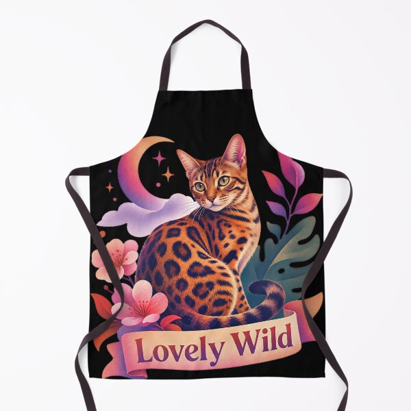 Item preview, Lovely Wild – Romantic Folk Art Bengal Cat designed and sold by Bengoer18.