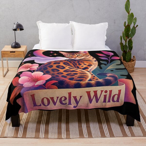 Item preview, Lovely Wild – Romantic Folk Art Bengal Cat designed and sold by Bengoer18.