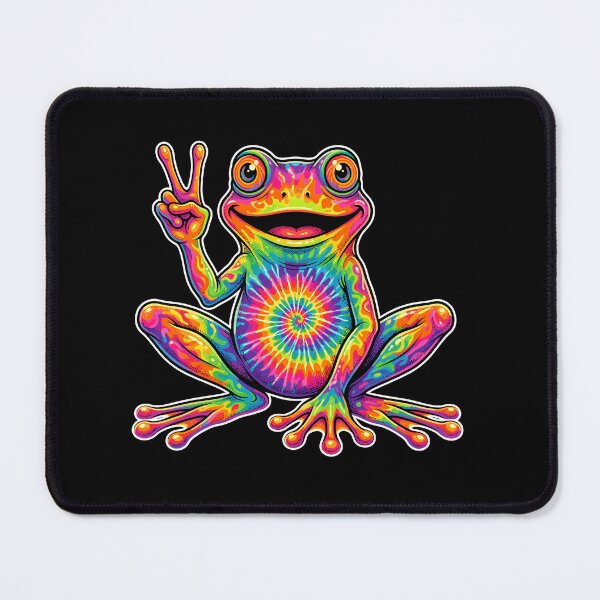 Item preview, Tie Dye Frog Peace Sign Hippie Animal Lover designed and sold by Doodleoub.