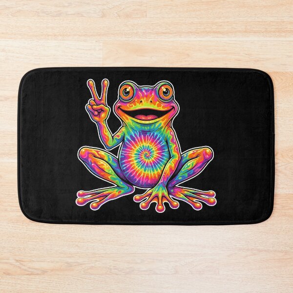 Item preview, Tie Dye Frog Peace Sign Hippie Animal Lover designed and sold by Doodleoub.