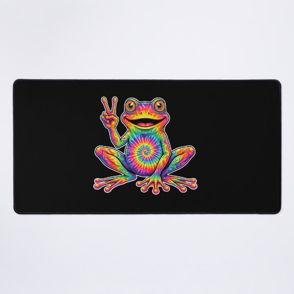 Item preview, Tie Dye Frog Peace Sign Hippie Animal Lover designed and sold by Doodleoub.