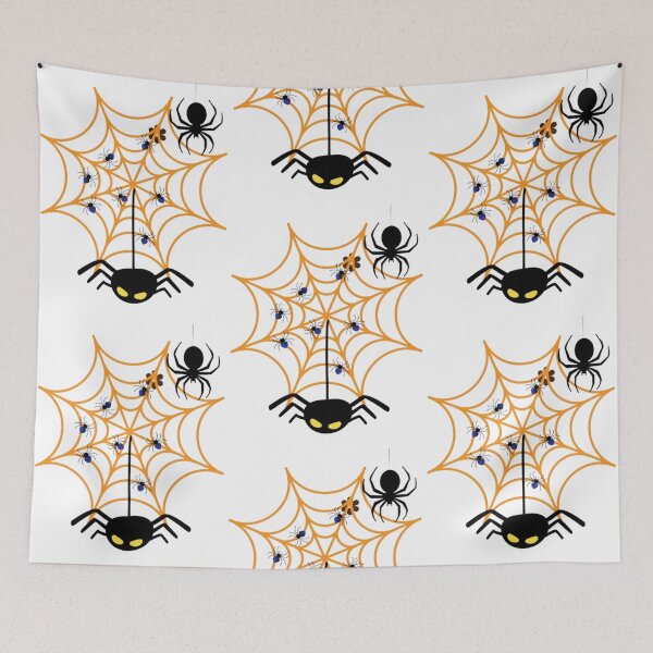 Item preview, Halloween Spider Web Art – Cute & Creepy Spiders Illustration designed and sold by EdgeSphere.