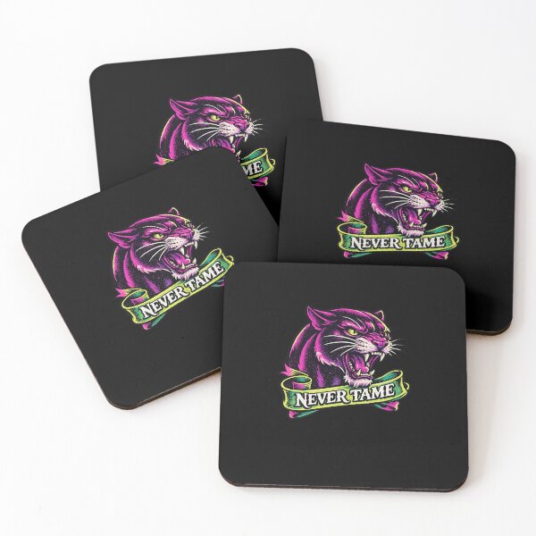 Item preview, Never Tame – Neon Panther Vintage Tattoo Design designed and sold by Arrow2025.