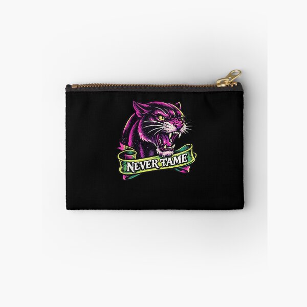 Item preview, Never Tame – Neon Panther Vintage Tattoo Design designed and sold by Arrow2025.