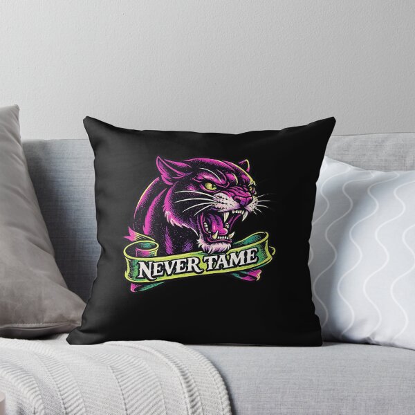 Item preview, Never Tame – Neon Panther Vintage Tattoo Design designed and sold by Arrow2025.
