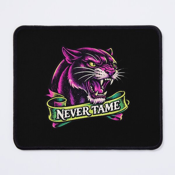 Item preview, Never Tame – Neon Panther Vintage Tattoo Design designed and sold by Arrow2025.