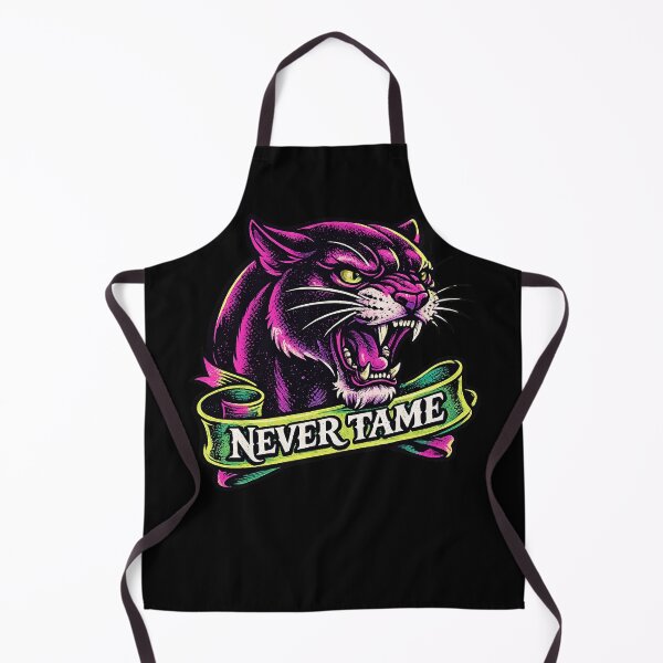 Item preview, Never Tame – Neon Panther Vintage Tattoo Design designed and sold by Arrow2025.