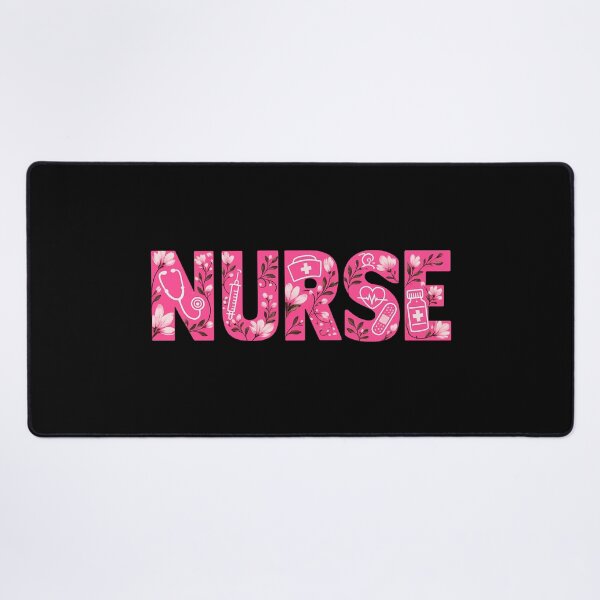 Item preview, NURSE typography flowers designed and sold by YNELENT.