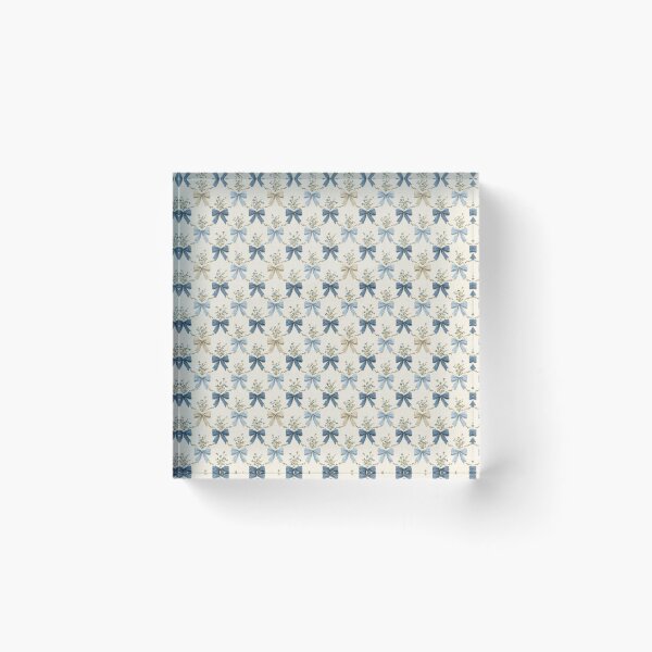 Item preview, Vintage Blue Floral Bows Pattern designed and sold by LouieVanille.