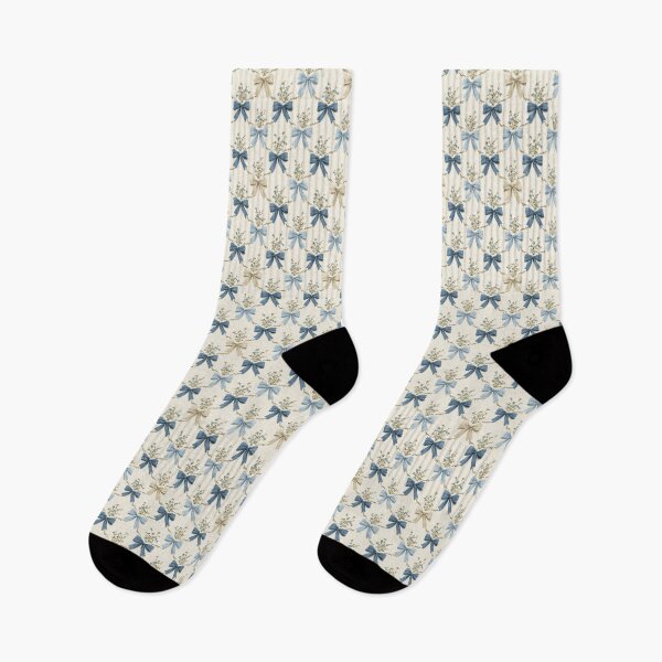 Item preview, Vintage Blue Floral Bows Pattern designed and sold by LouieVanille.