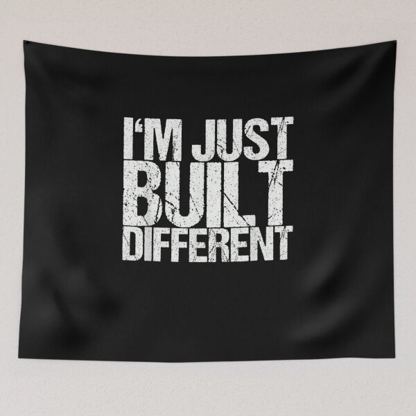 Item preview, I'm Just Built Different Vintage Retro Quote | Funny Motivational Graphic designed and sold by Gbriel3.