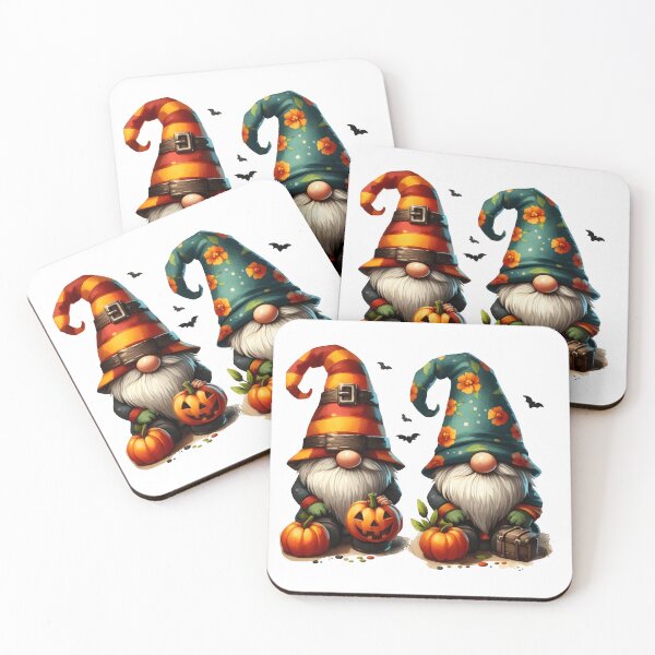 Item preview, Spooky Season Fall Gnomes Duo Illustration designed and sold by Lorraine Cozy Corner.