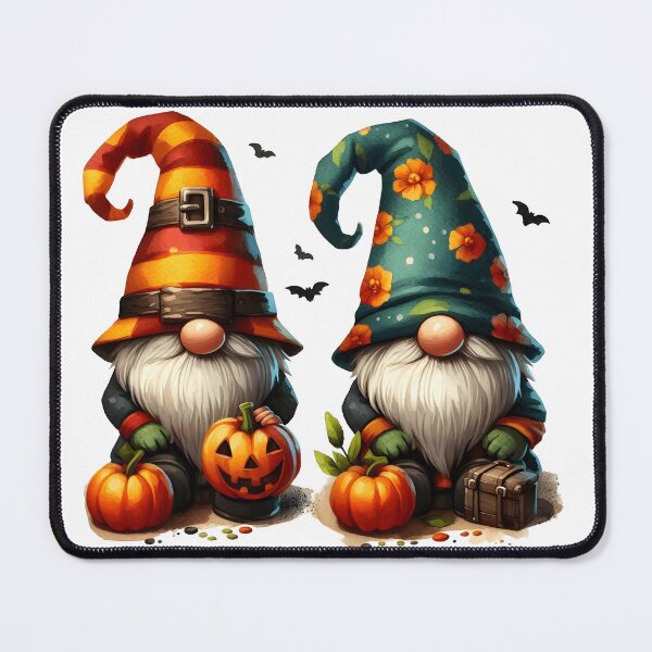 Item preview, Spooky Season Fall Gnomes Duo Illustration designed and sold by Lorraine Cozy Corner.