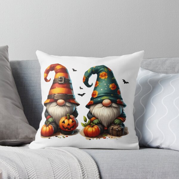 Item preview, Spooky Season Fall Gnomes Duo Illustration designed and sold by Lorraine Cozy Corner.