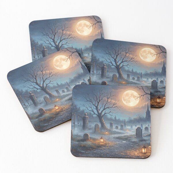 Item preview, Moonlit Old Graveyard designed and sold by RedPeaStudio.