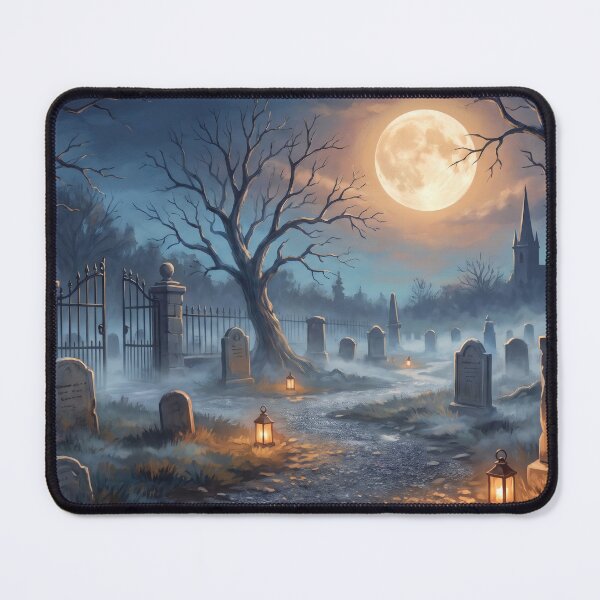 Item preview, Moonlit Old Graveyard designed and sold by RedPeaStudio.