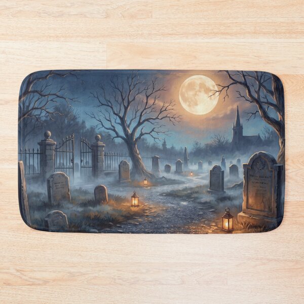 Item preview, Moonlit Old Graveyard designed and sold by RedPeaStudio.