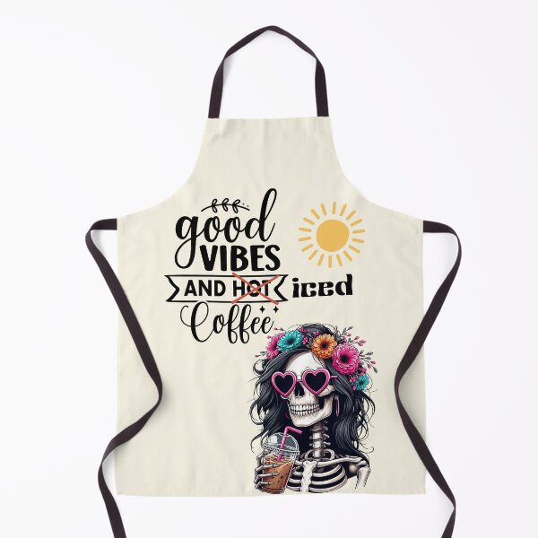 Item preview, Halloween 2026 Good Vibes & Iced Coffee Skeleton | Cute Boho Floral Skeleton Design designed and sold by Coolparrotgirl.