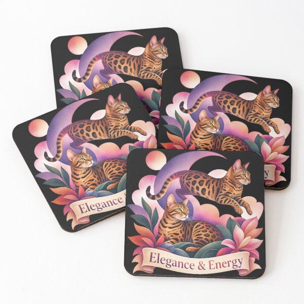 Item preview, Elegance & Energy – Aesthetic Bengal Cat Art designed and sold by Bengoer18.