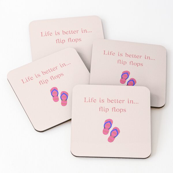 Item preview, Life Is Better In Flip Flops - Summer Beach Quote designed and sold by ArtbyAfroditi.