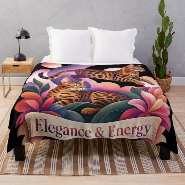 Item preview, Elegance & Energy – Aesthetic Bengal Cat Art designed and sold by Bengoer18.
