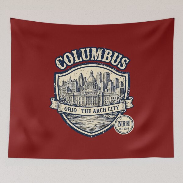Item preview, Columbus Ohio The Arch City retro plaque designed and sold by Normandy Road Heritage.