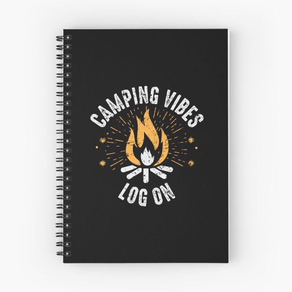 Item preview, Camping Vibes Log On Graphic | Rustic Outdoor Adventure Campfire Design designed and sold by SimpleVibeStudios.