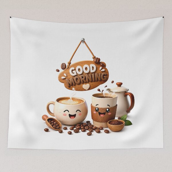 Item preview, Brewed Joy Beneath the Morning Sign designed and sold by BlissBlvdShop.