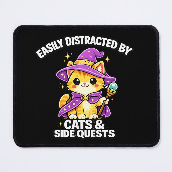 Item preview, Easily Distracted By Cats and Side Quests designed and sold by Lichtisign.
