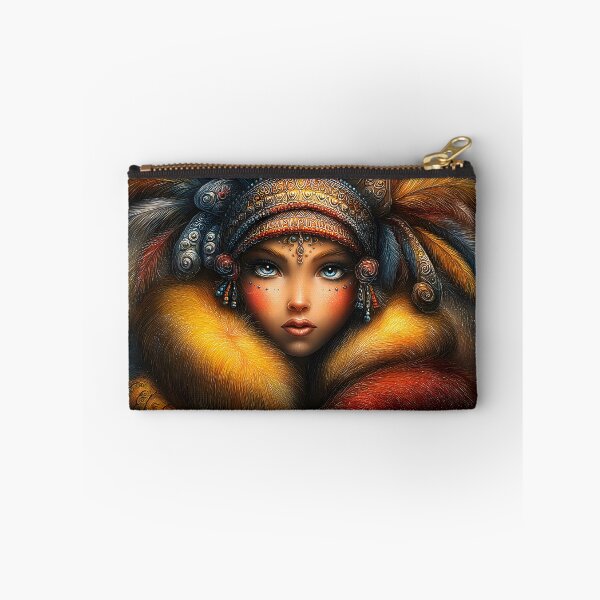 Item preview, Exquisite Portrait of a Mystical Woman in Feathers designed and sold by Artessie.