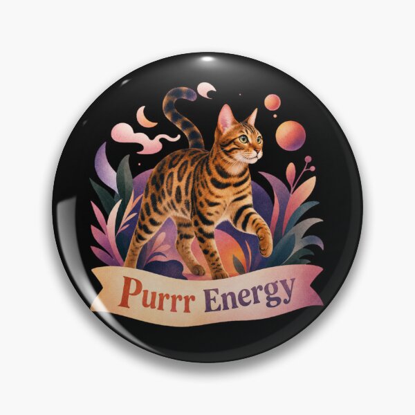 Artikelvorschau, Purrr Energy – Mystische Folk Art Bengal Katze entworfen und verkauft von Bengoer18.