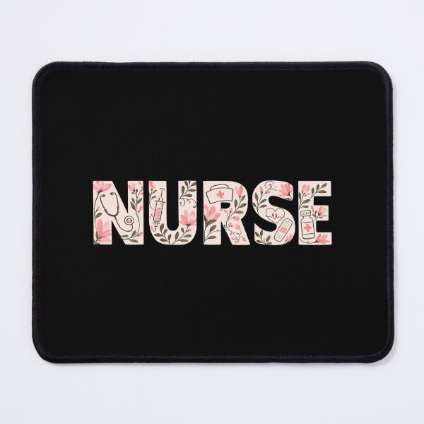 Item preview, NURSE floral typography designed and sold by YNELENT.
