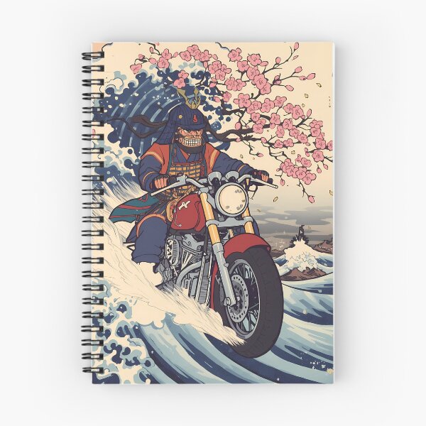 Item preview, Samurai Biker Riding Great Wave Ukiyo-e Art designed and sold by ZenStyleStudio.