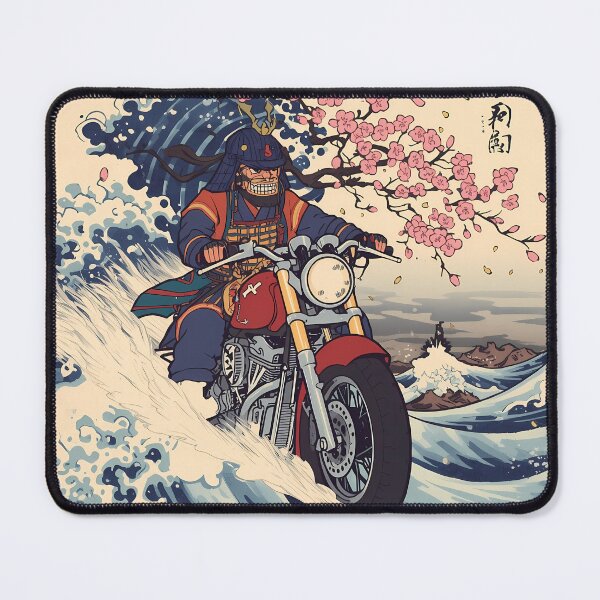 Item preview, Samurai Biker Riding Great Wave Ukiyo-e Art designed and sold by ZenStyleStudio.