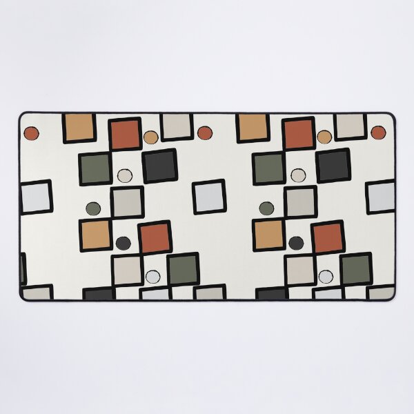 Item preview, Mid Century Modern Geometric Squares & Dots Abstract Pattern designed and sold by VibeShift Studio.