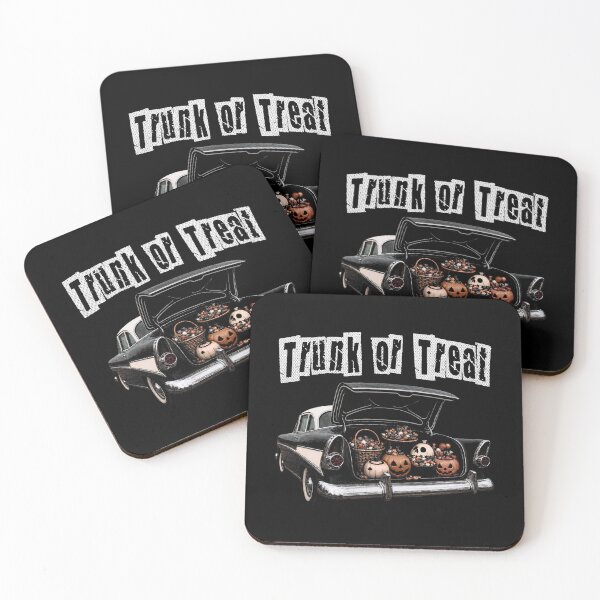 Item preview, Trunk or Treat - Halloween Halftone Retro Car with Treats designed and sold by AnAzArt.