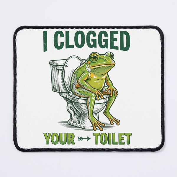 Item preview, I Clogged Your Toilet Funny Frog Bathroom Humor Gag Gift designed and sold by Doodleoub.