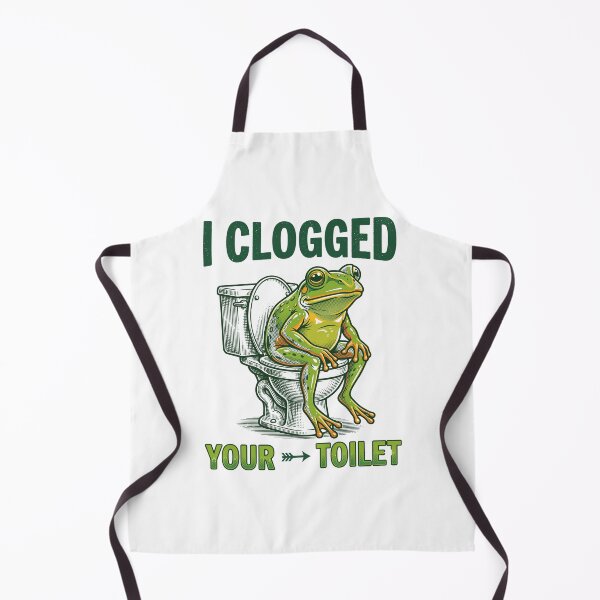 Item preview, I Clogged Your Toilet Funny Frog Bathroom Humor Gag Gift designed and sold by Doodleoub.