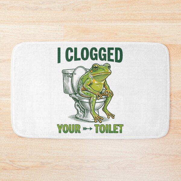 Item preview, I Clogged Your Toilet Funny Frog Bathroom Humor Gag Gift designed and sold by Doodleoub.
