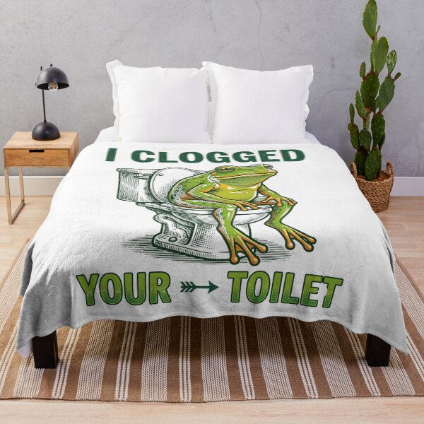 Item preview, I Clogged Your Toilet Funny Frog Bathroom Humor Gag Gift designed and sold by Doodleoub.