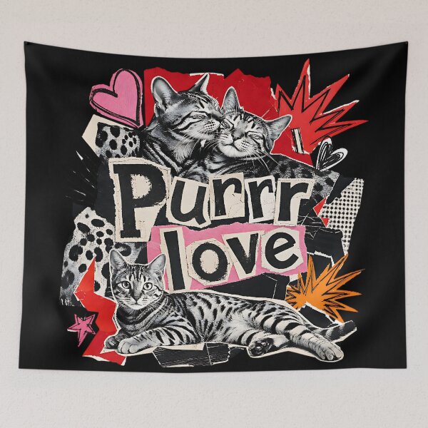 Item preview, Purrr Love – Punk Collage Bengal Cats designed and sold by Bengoer18.