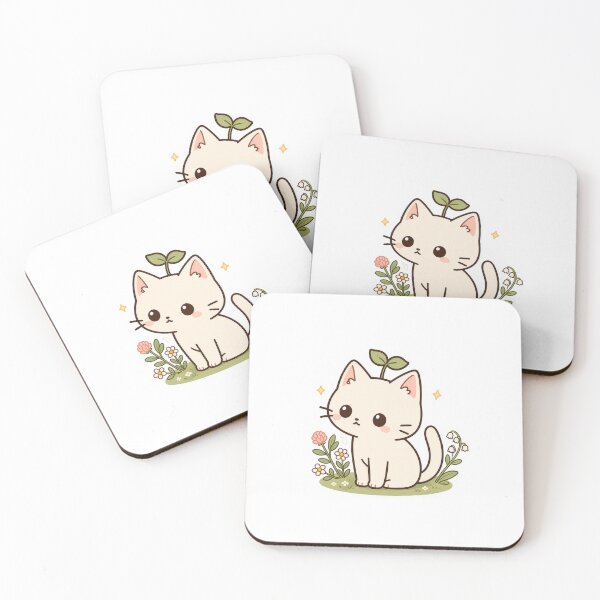 Item preview, Kitty in garden designed and sold by Kitty-and-Cat.