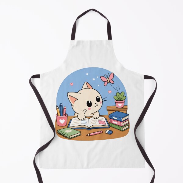Item preview, Reading cat distracted by a butterfly designed and sold by Kitty-and-Cat.