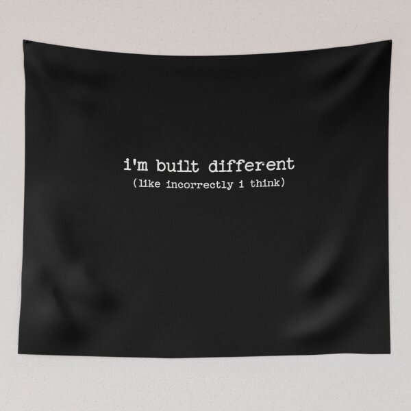 Item preview, I'm Just Built Different Vintage Retro Quote | Funny Motivational Graphic designed and sold by Gbriel3.