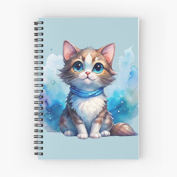 Item preview, Cute Watercolor Kitten with Blue Eyes | Whimsical Cat Painting Illustration designed and sold by Mousy17.