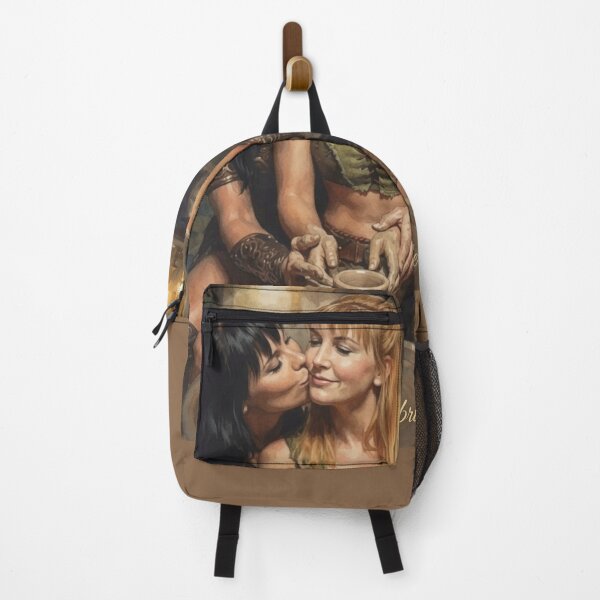 Item preview, Xena and Gabrielle Romantic Pottery Vintage Watercolor Art designed and sold by ElvisVintagePosters.