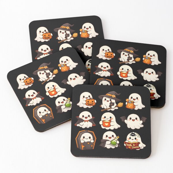 Item preview, Cute Halloween Ghost Sticker Pack Kawaii Spooky Boo Halloween Gift designed and sold by Artycom.