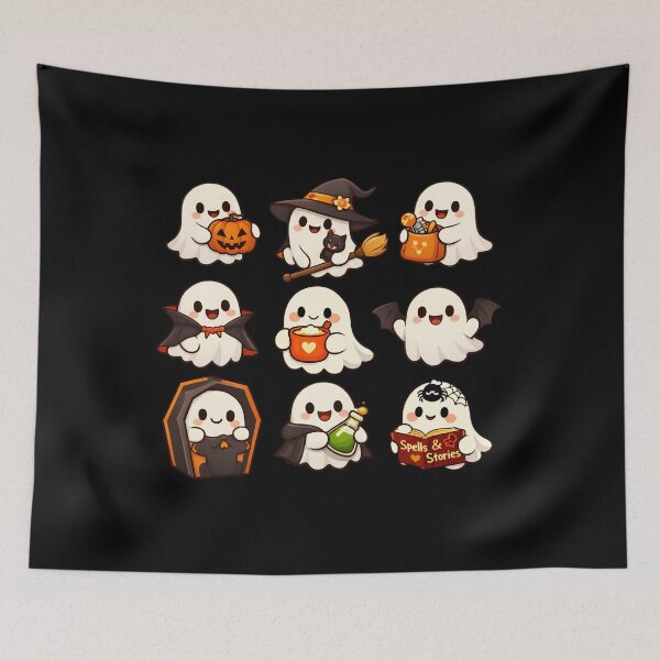 Item preview, Cute Halloween Ghost Sticker Pack Kawaii Spooky Boo Halloween Gift designed and sold by Artycom.