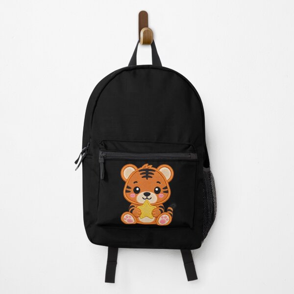 Item preview, Cute Baby Tiger Holding Star Embroidery Illustration designed and sold by ColorSplash123.